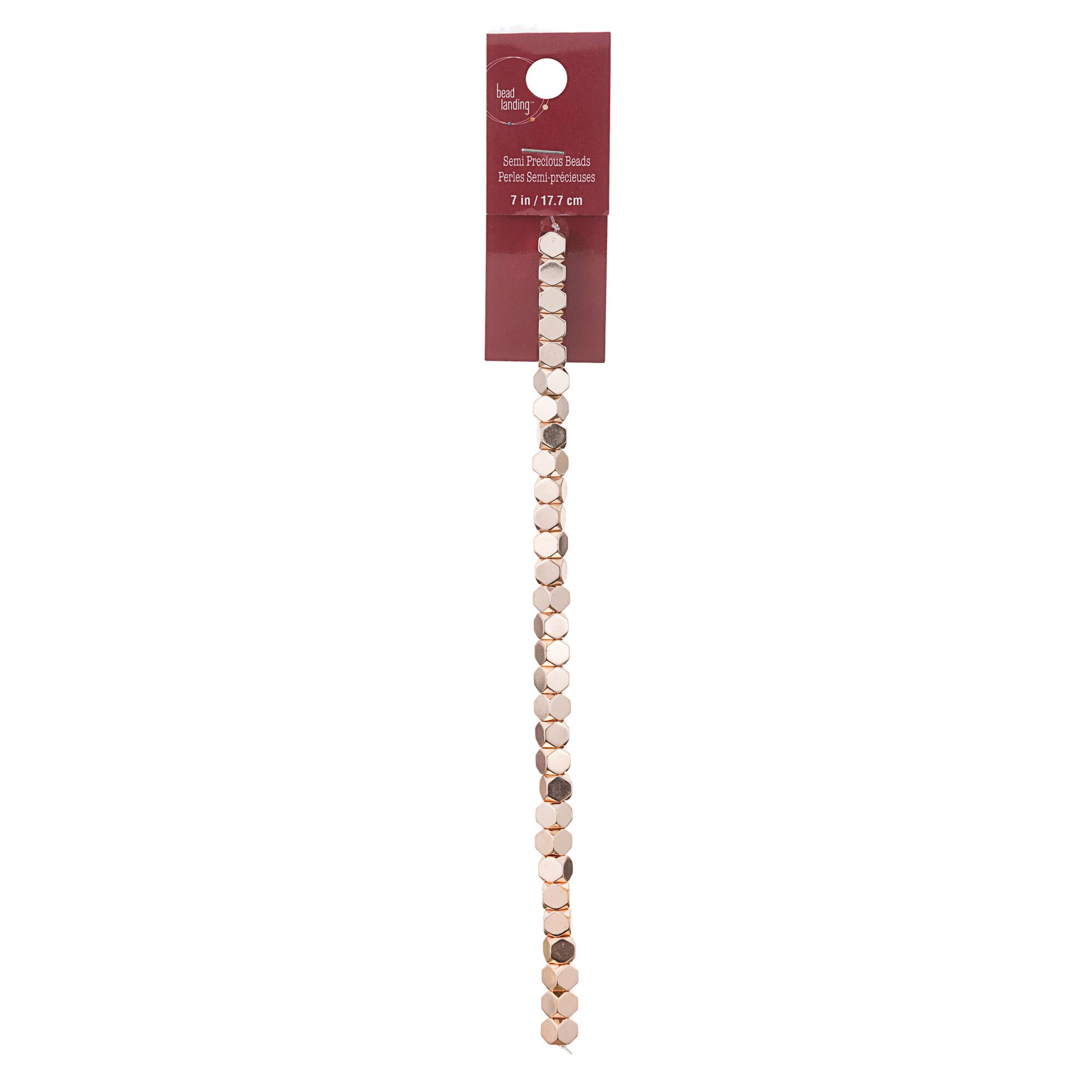 Rose Gold Hematite Cube Beads, 6mm by Bead Landing™